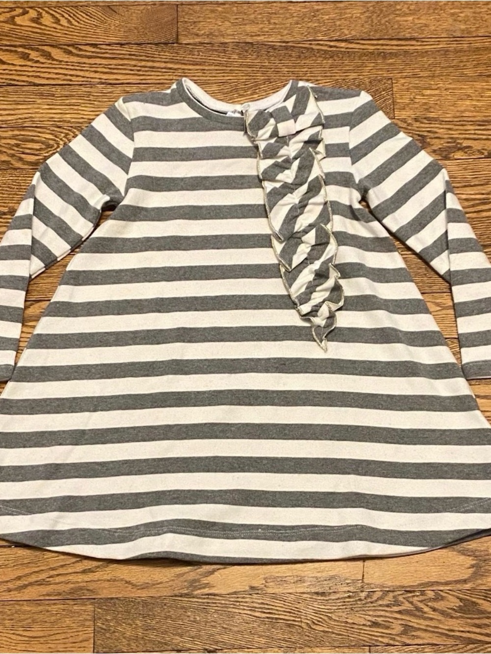 Mayoral Sz 6 Striped Ruffled Dress
